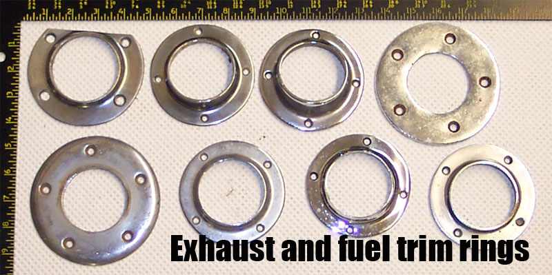 exhaust & fuel trim rings